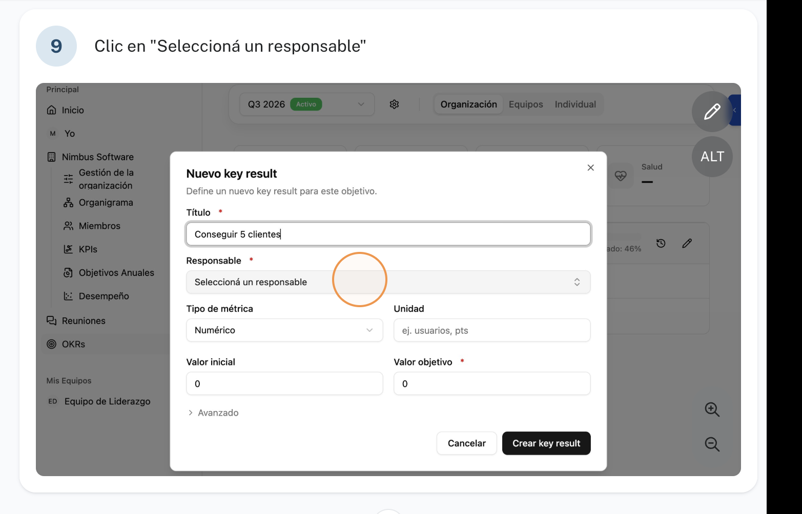 Cómo crear un OKR: el objetivo y sus key results: paso 9
