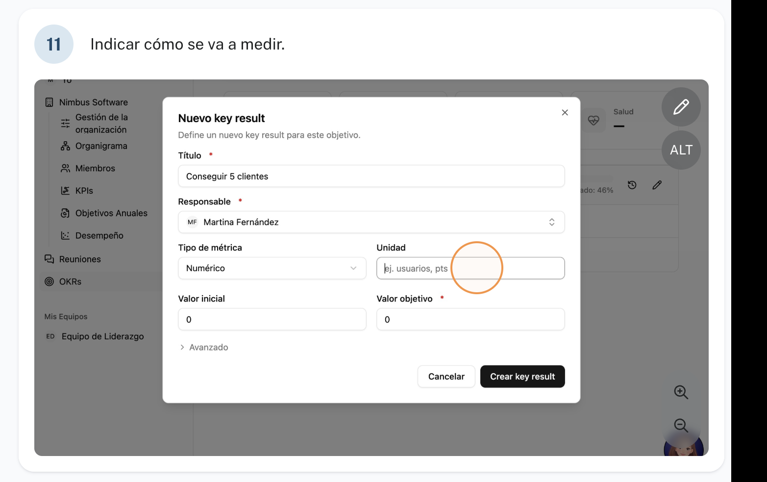 Cómo crear un OKR: el objetivo y sus key results: paso 11