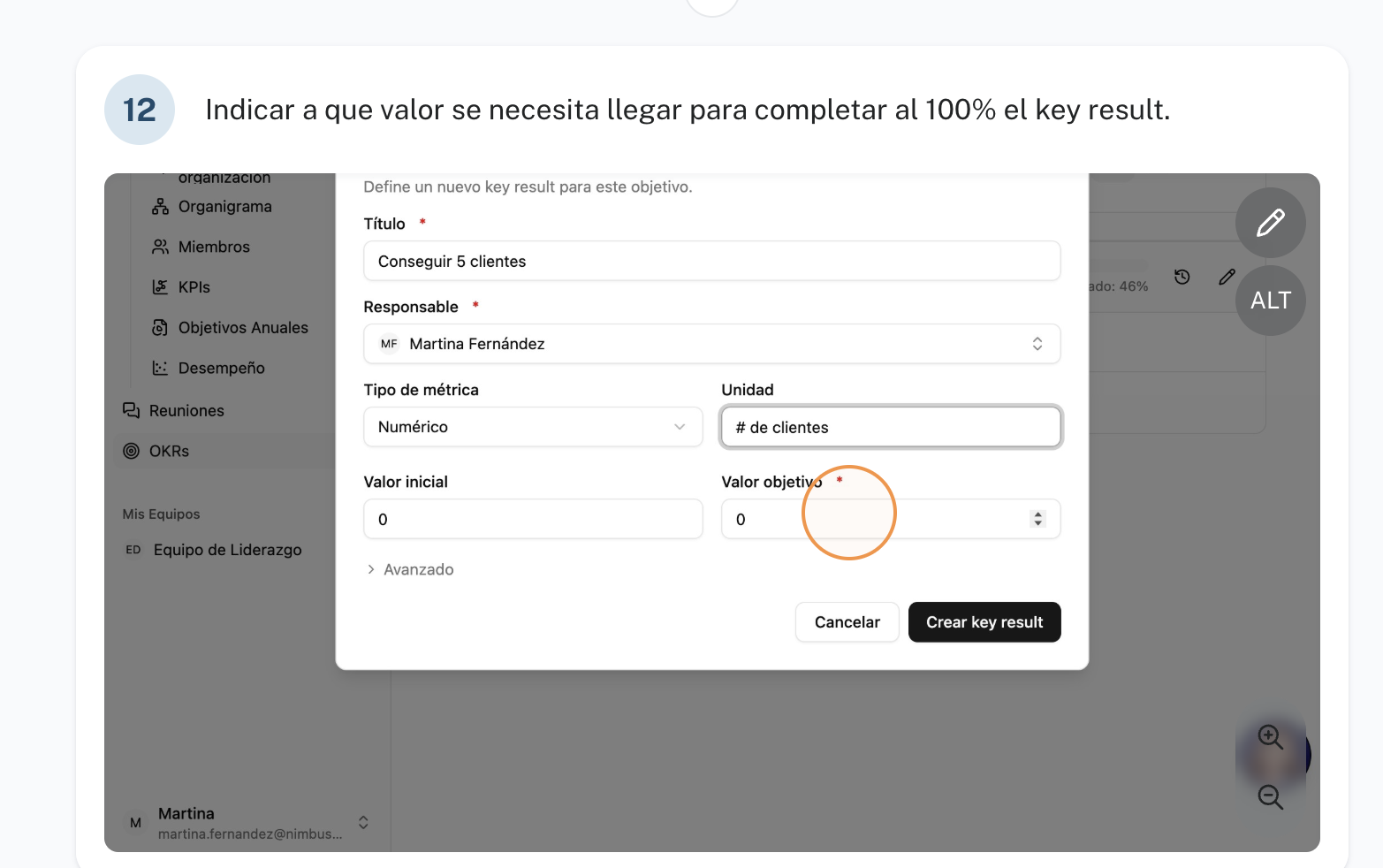 Cómo crear un OKR: el objetivo y sus key results: paso 12