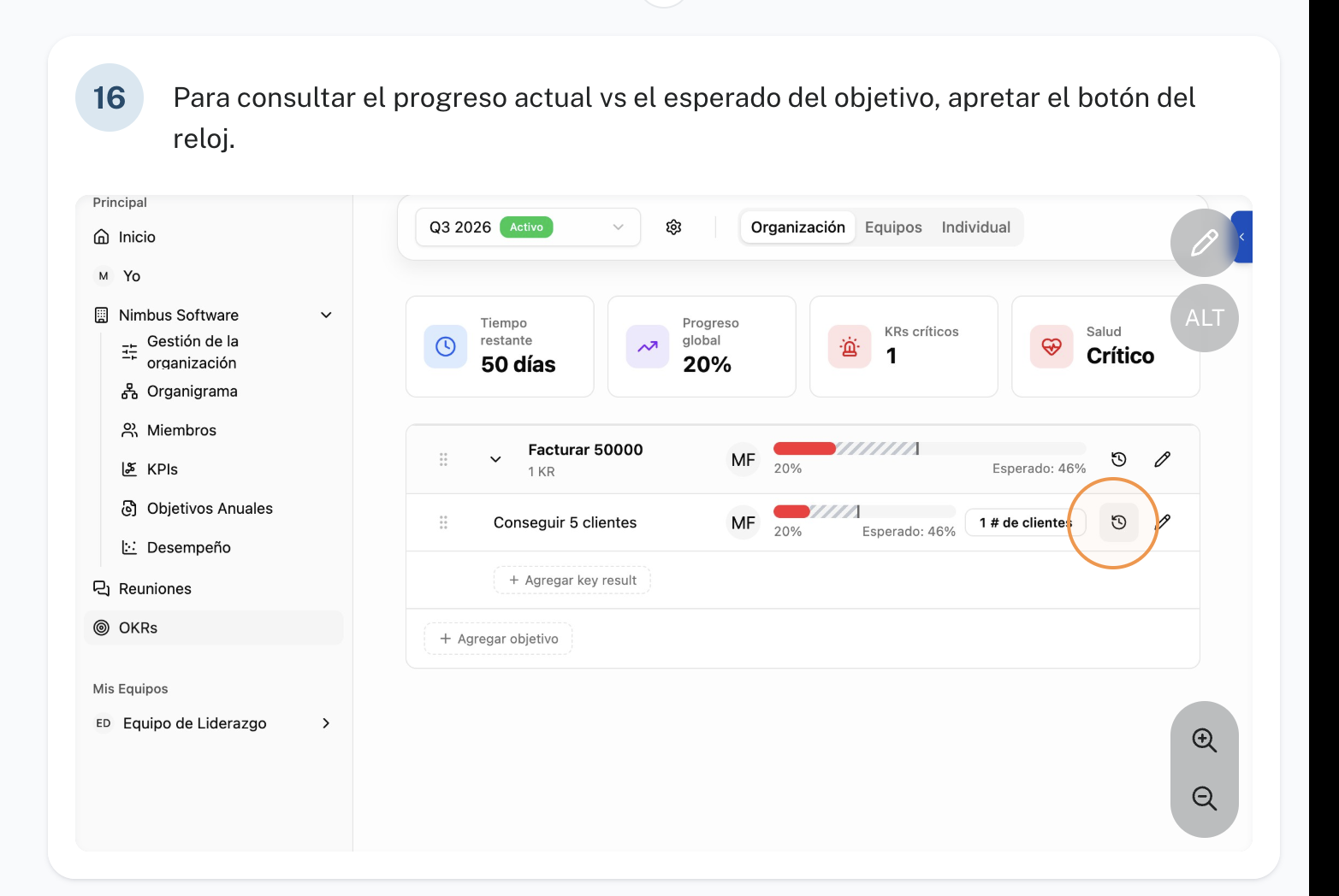 Cómo crear un OKR: el objetivo y sus key results: paso 16